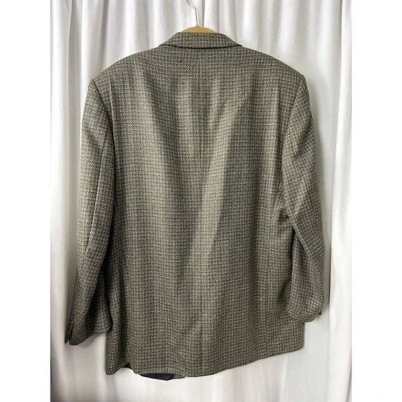 VTG Yves Saint Laurent forDillards Silk Wool Blazer Jacket Size 46R Tweed